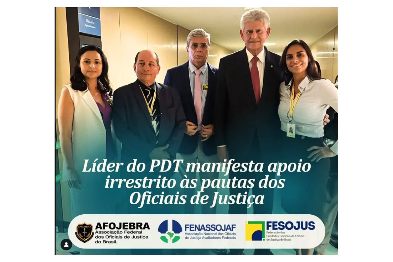Leia mais sobre o artigo Líder do PDT manifesta apoio as causas dos Oficiais de Justiça
