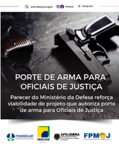 Leia mais sobre o artigo Parecer do Ministério da Defesa reforça viabilidade de projeto que autoriza porte de arma para Oficiais de Justiça